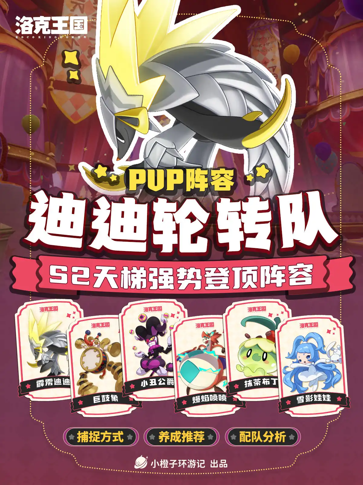 洛克王国世界S2天梯登顶阵容分享：霹雳迪迪轮转队实战打法