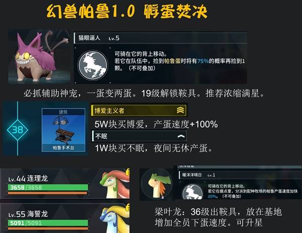 幻兽帕鲁1.0培育帕鲁选择思路