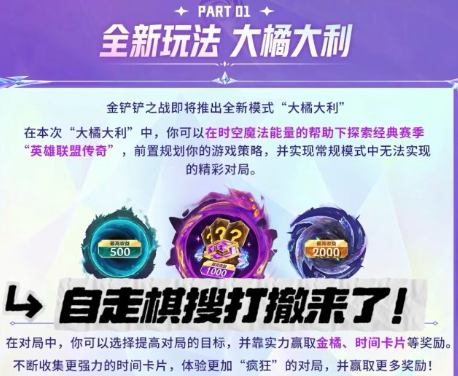 自走棋搜打撤?《金铲铲之战》大橘大利机制卡片全解