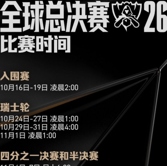 定好闹钟！《英雄联盟》S16全球总决赛场次全览