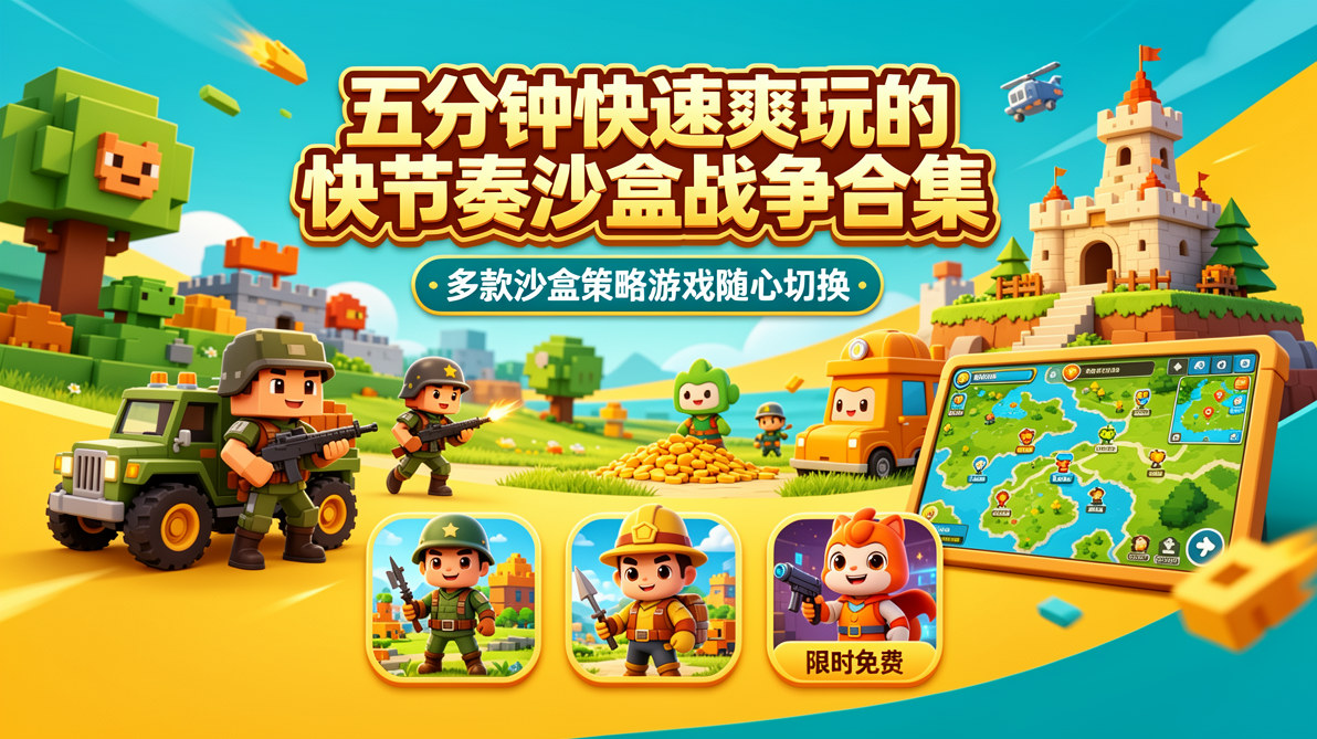 五分钟快速爽玩的快节奏沙盒战争合集