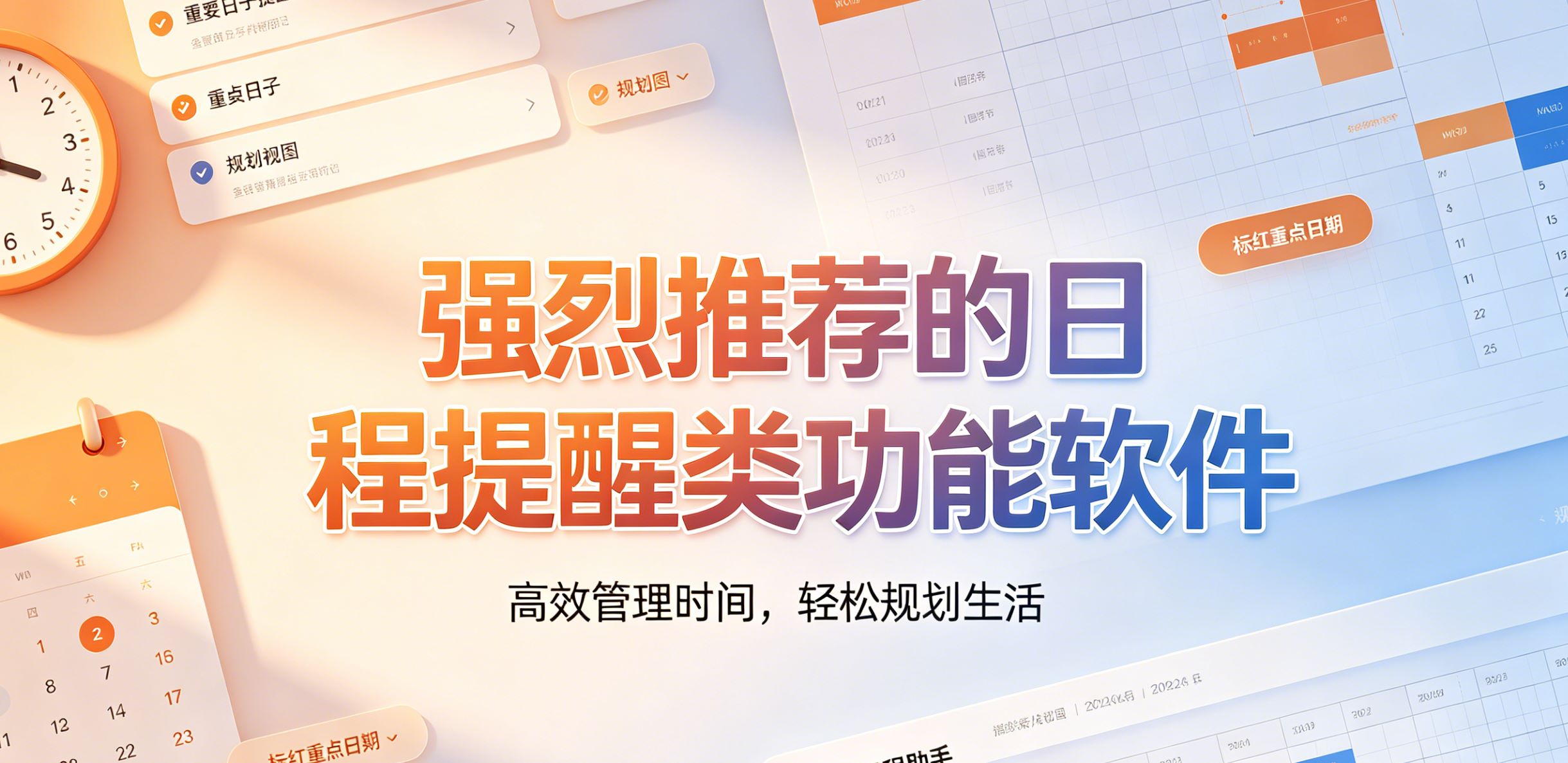 强烈推荐的日程提醒类功能软件