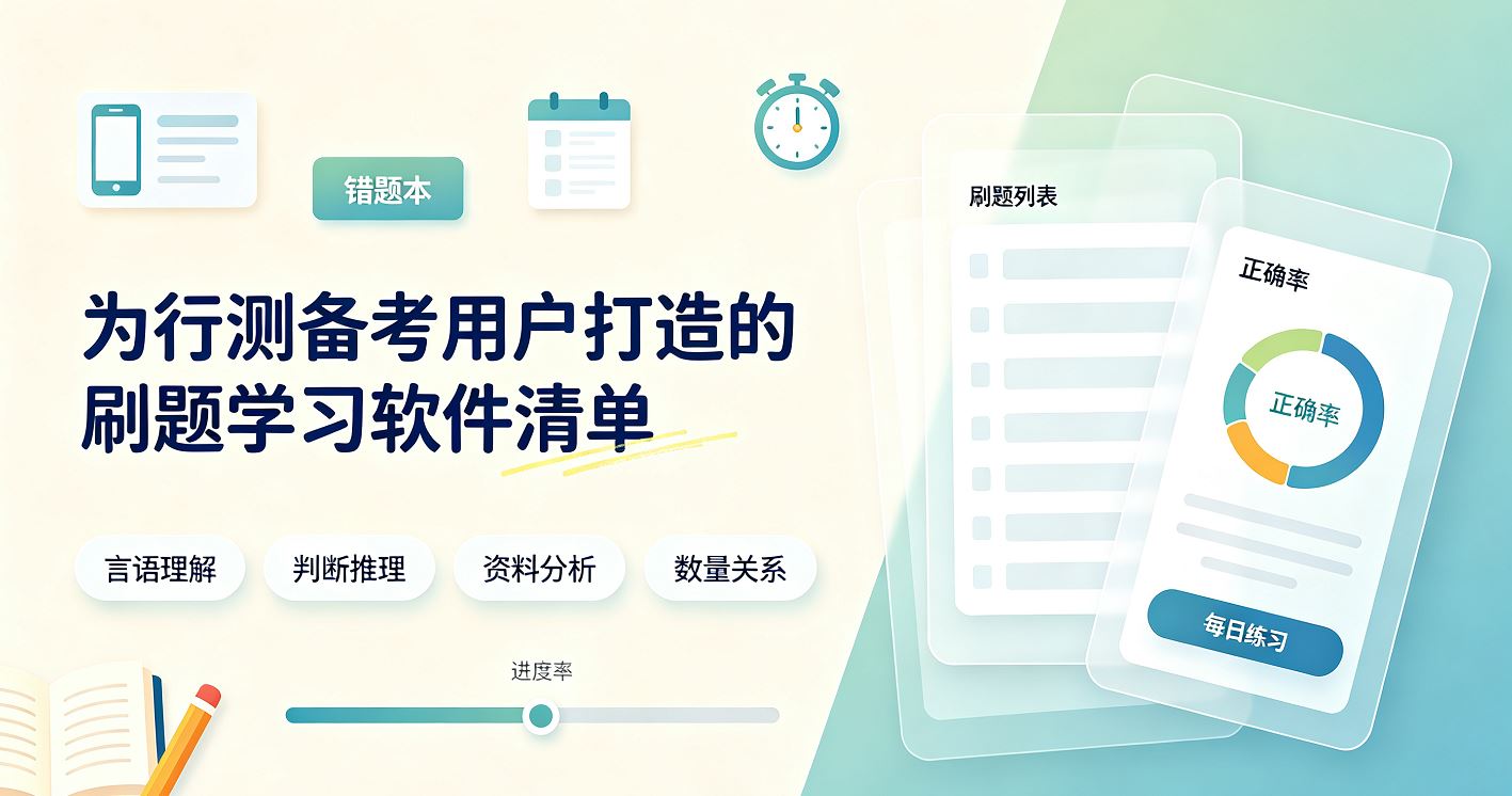 为行测备考用户打造的刷题学习软件清单