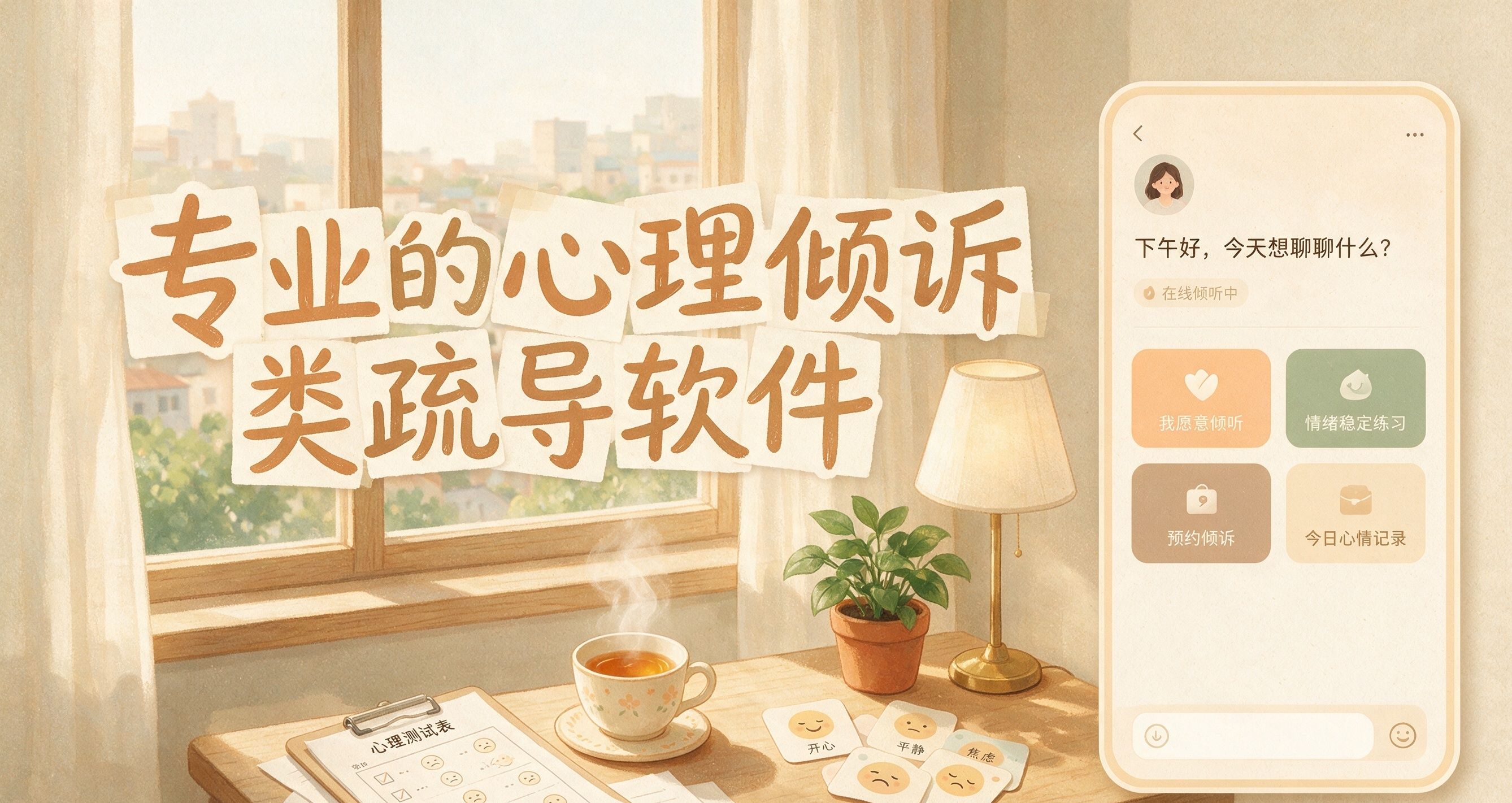 专业的心理倾诉类疏导软件