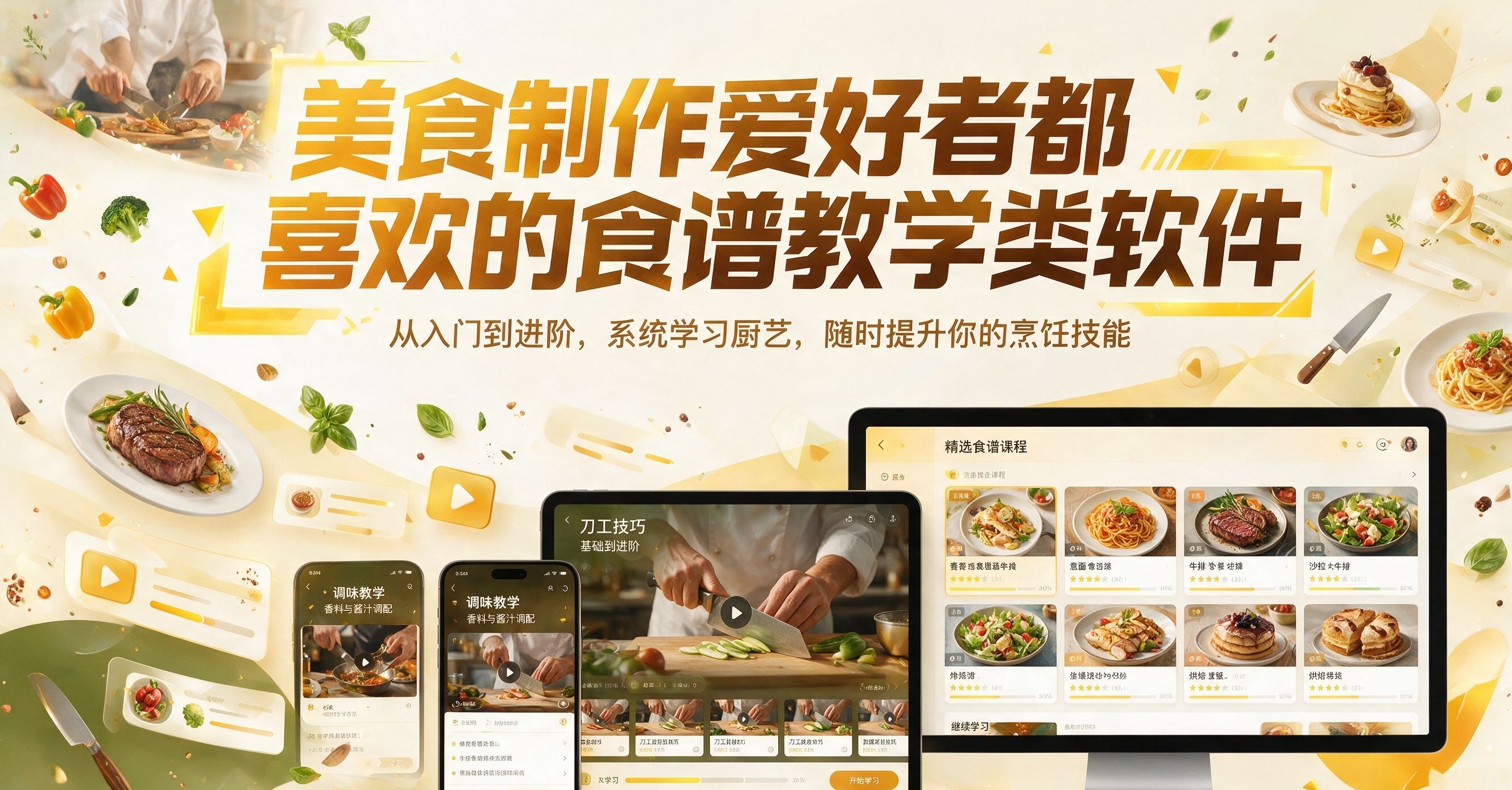 美食制作爱好者都喜欢的食谱教学类软件
