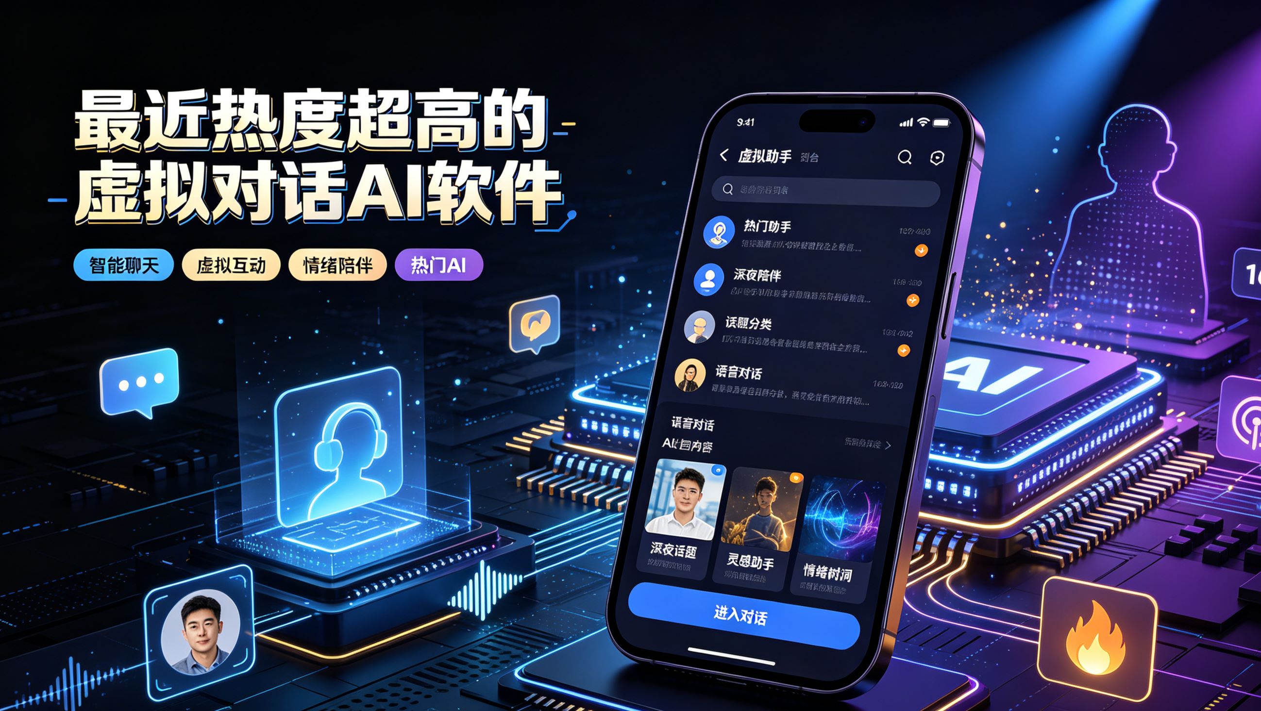 最近热度超高的虚拟对话AI软件