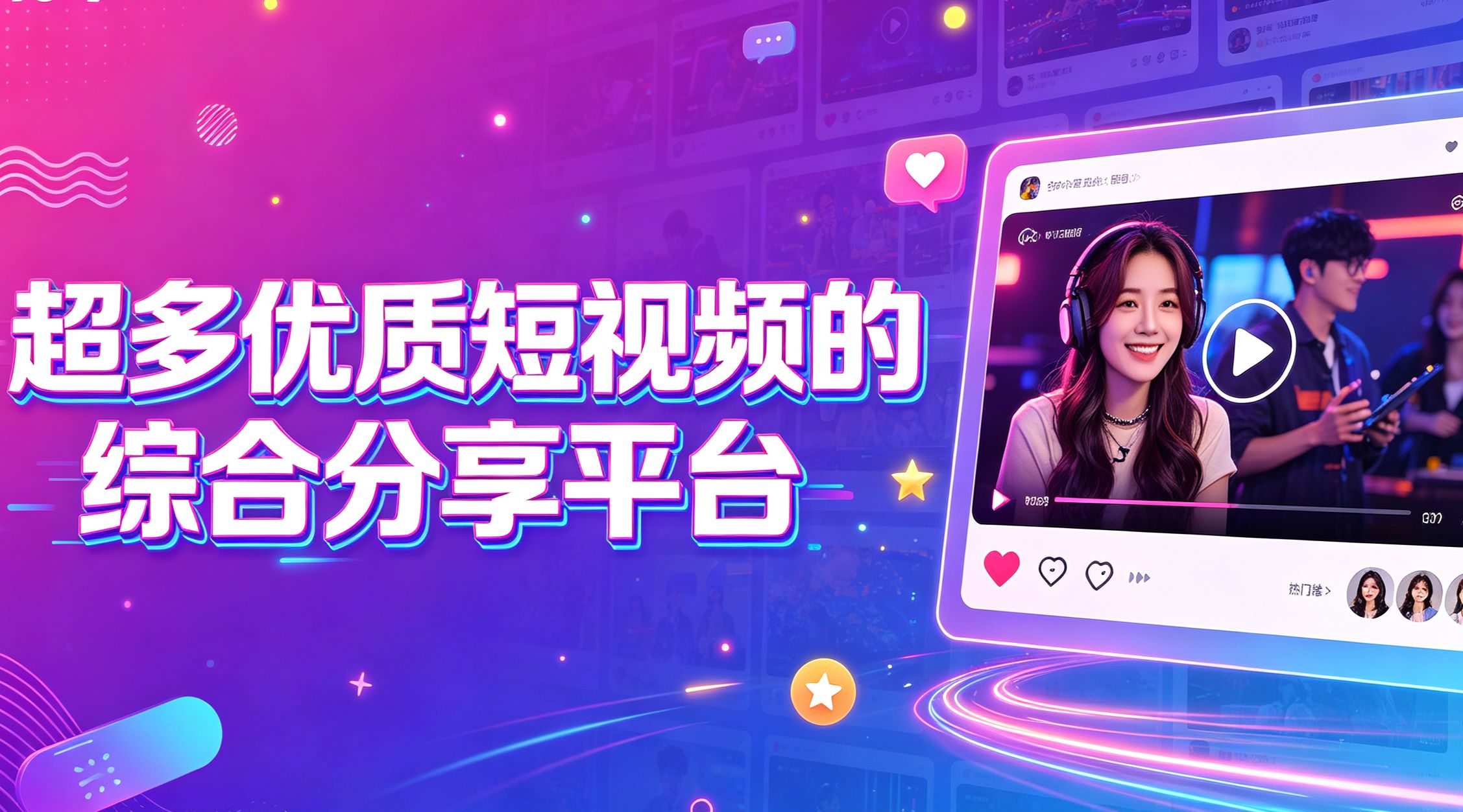 超多优质短视频的综合分享平台