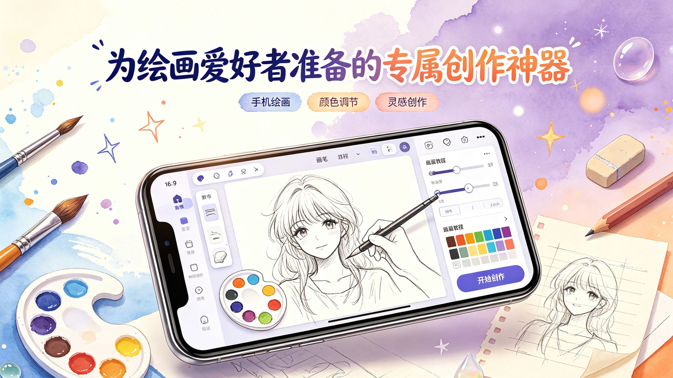 为绘画爱好者准备的专属创作神器