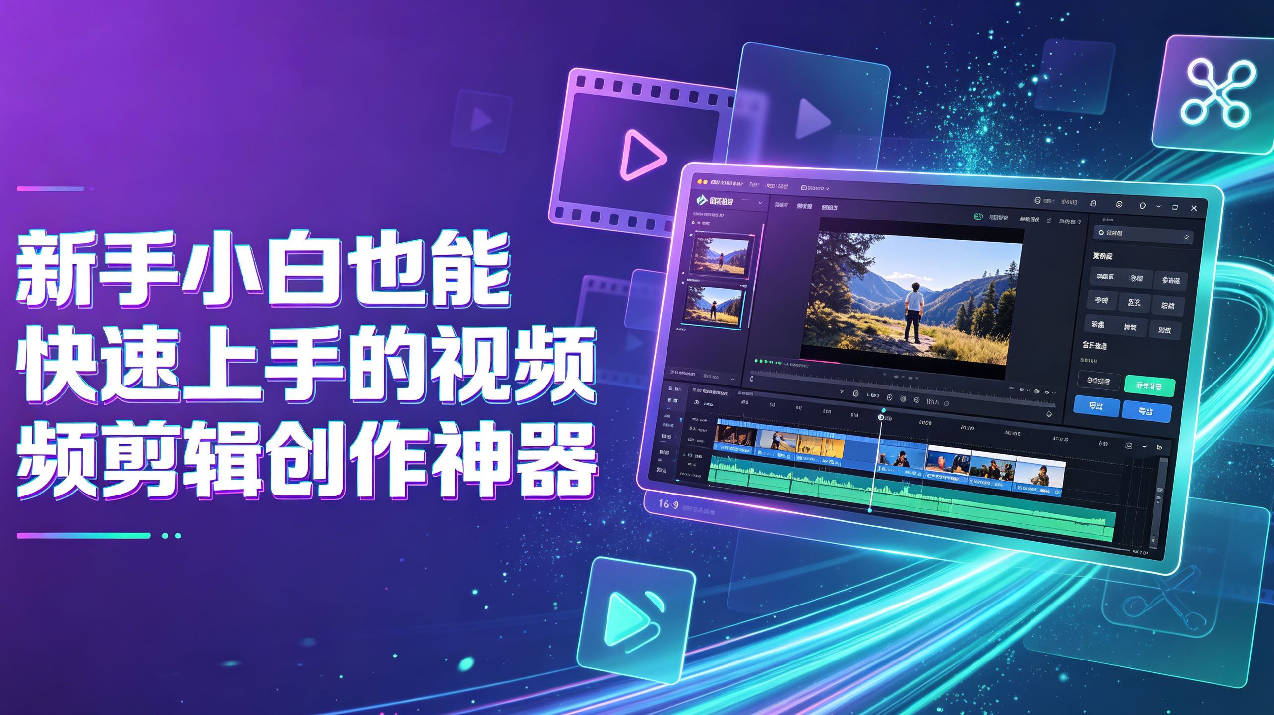 新手小白也能快速上手的视频剪辑创作神器