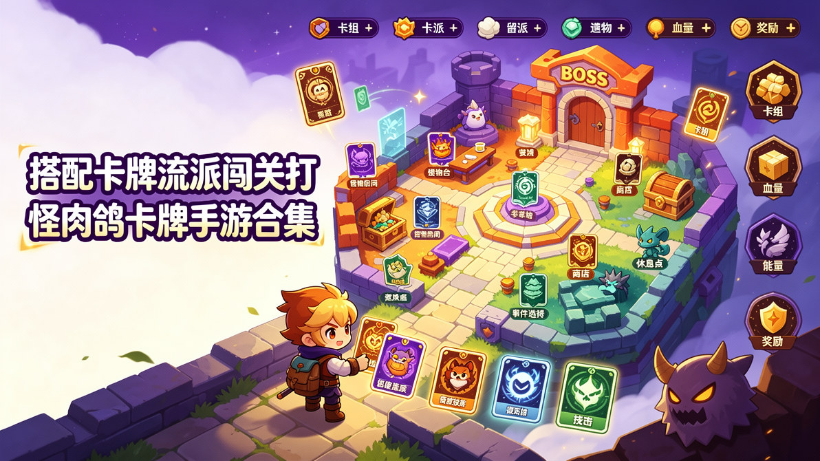 搭配卡牌流派闯关打怪肉鸽卡牌手游合集
