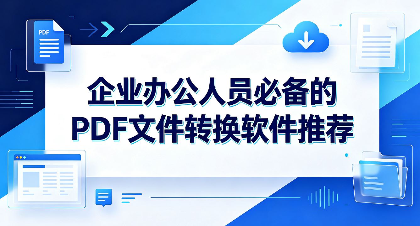 企业办公人员必备的PDF文件转换软件推荐