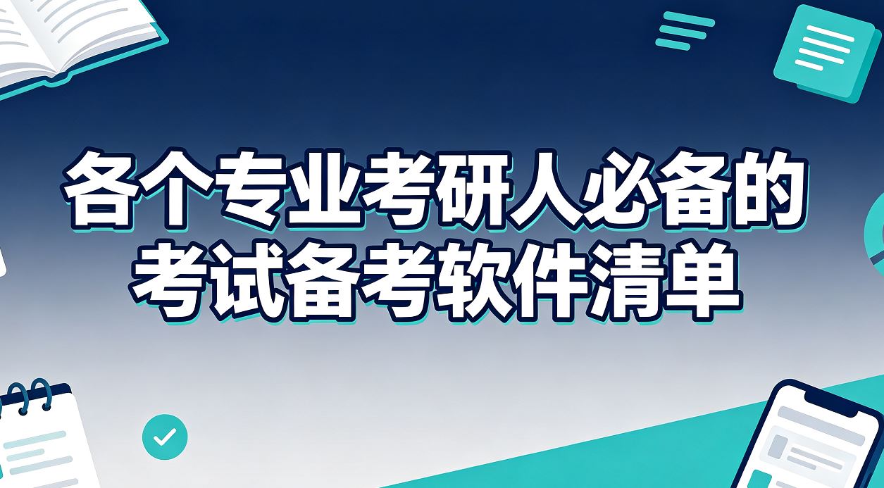 各个专业考研人必备的考试备考软件清单