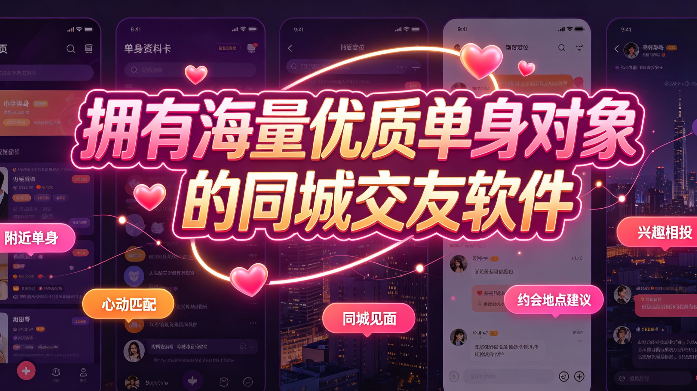 拥有海量优质单身对象的同城交友软件