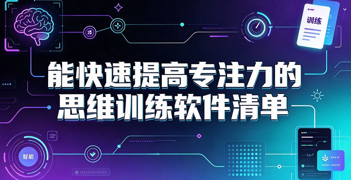 能快速提高专注力的思维训练软件清单