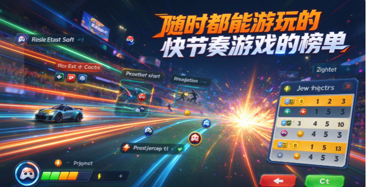 随时都能游玩的快节奏游戏的榜单