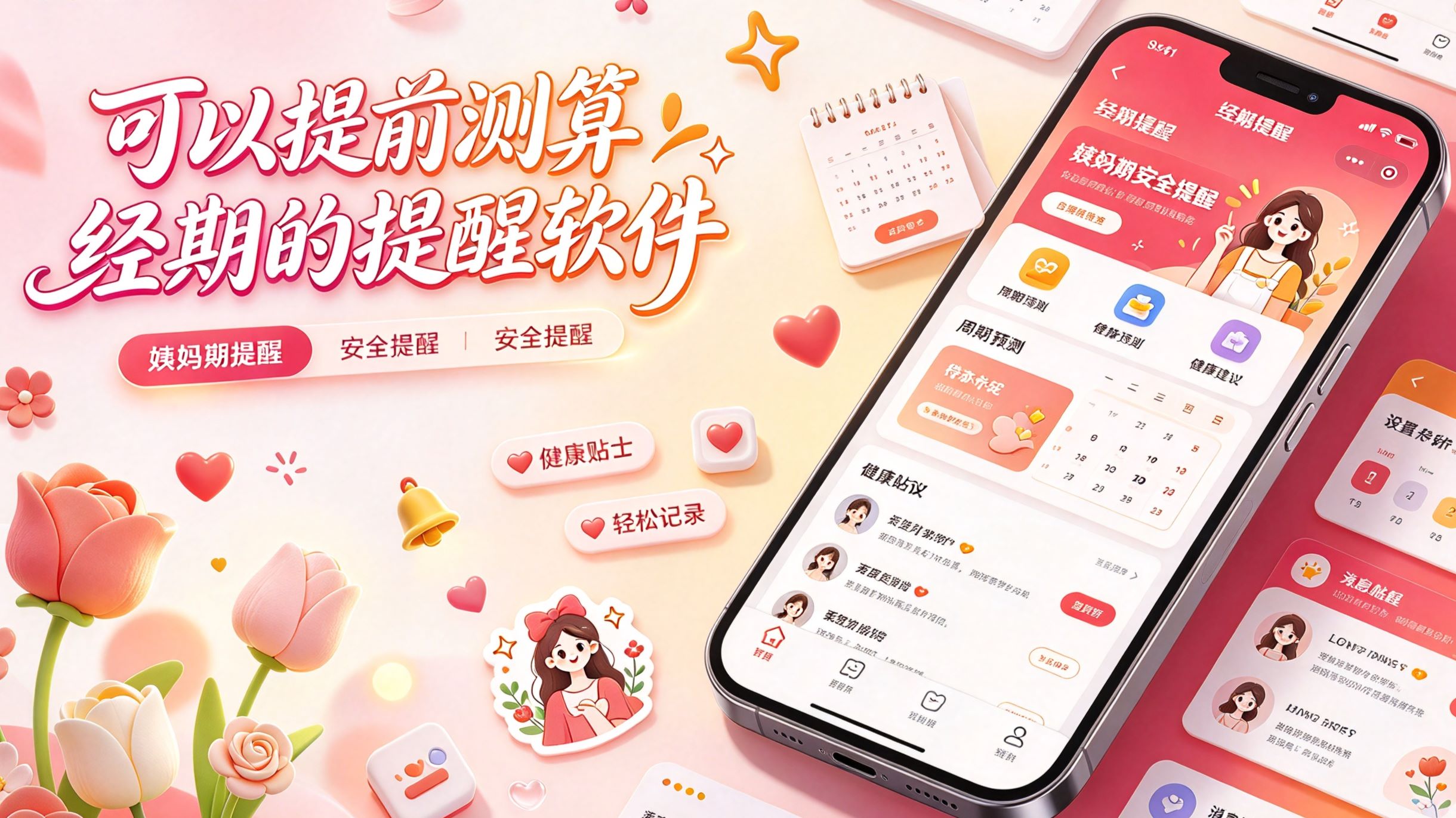 可以提前测算经期的提醒软件