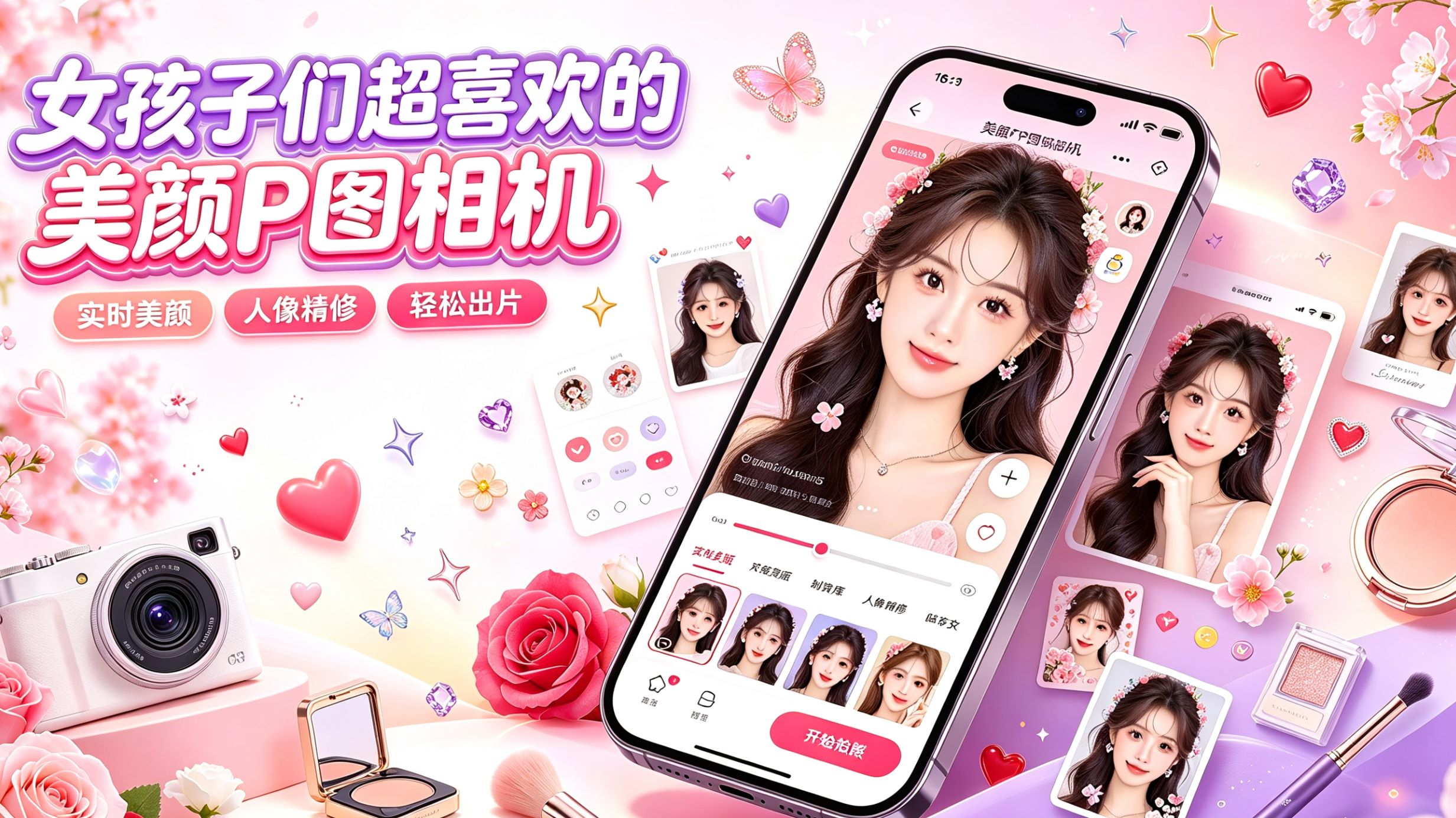 女孩子们超喜欢的美颜p图相机