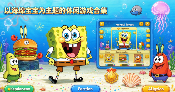 以海绵宝宝为主题的休闲游戏合集