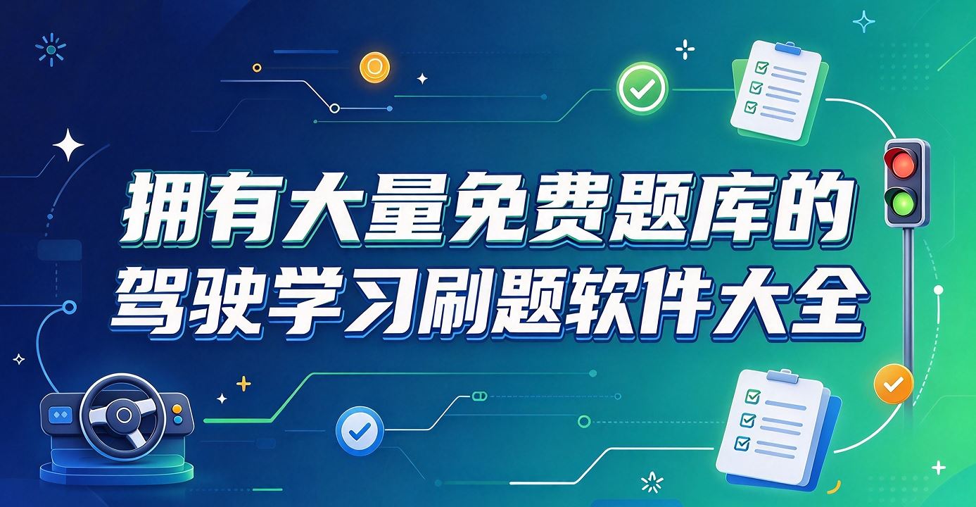 拥有大量免费题库的驾驶学习刷题软件大全