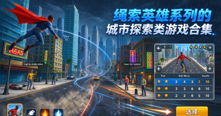 绳索英雄系列的城市探索类游戏合集