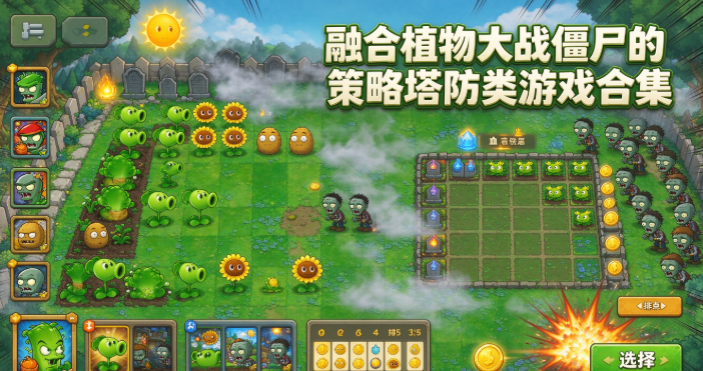 融合植物大战僵尸的策略塔防类游戏合集