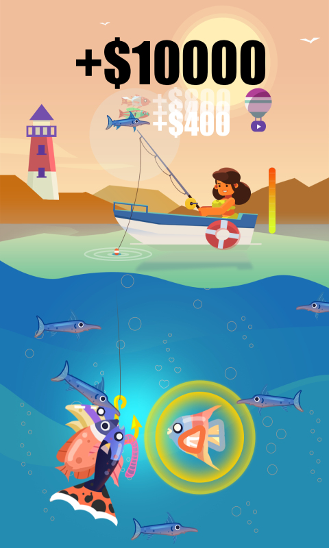 钓鱼少女无限金币版截图1