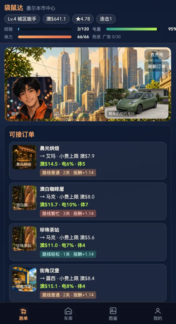 我在澳洲送外卖模拟器截图1