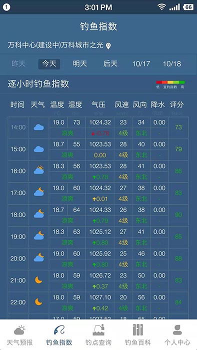 钓鱼天气预报截图3