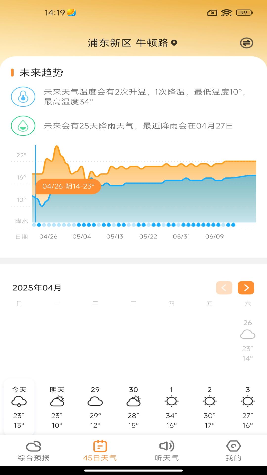 诸葛天气预报截图2