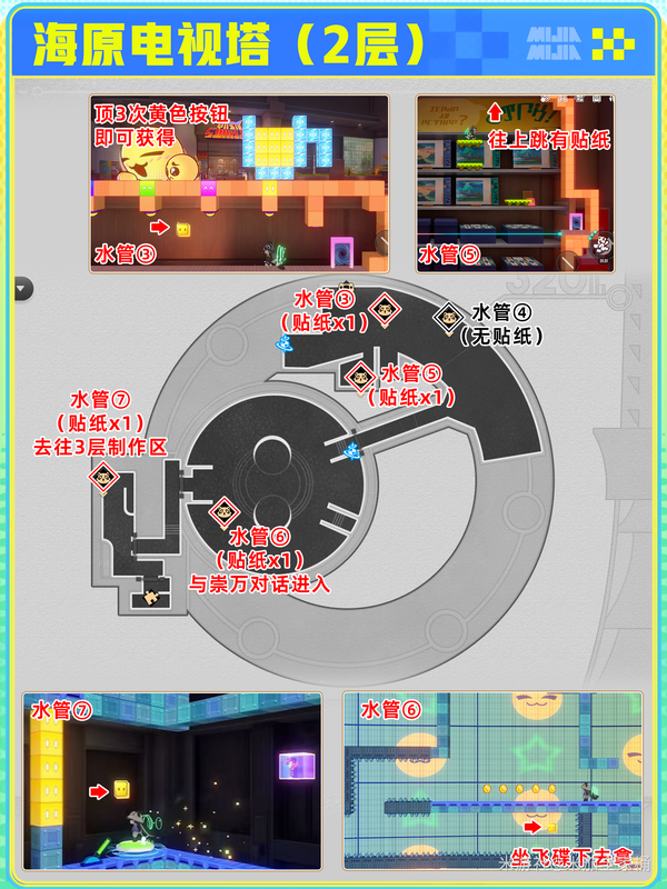 【V4.2攻略】星铁「海原电视塔」无名尘灵10个贴纸攻略